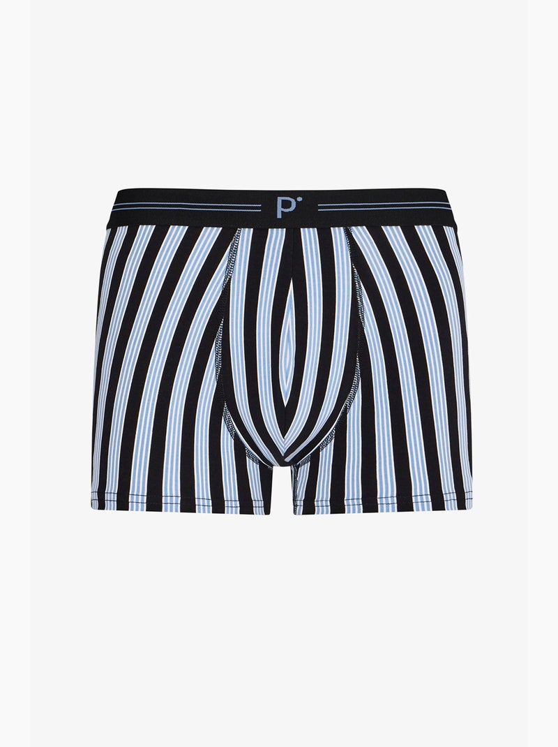 Boxer da uomo a righe penti Nero Blu Grigio - Kiabi