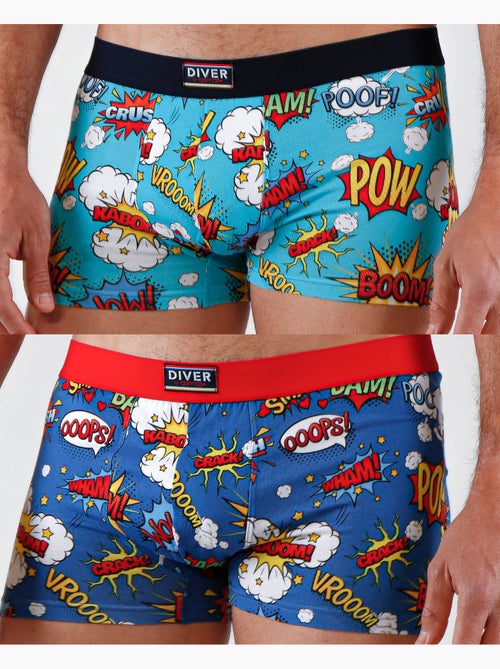 Boxer da uomo DIVER Comic (scatola da 2) - Kiabi Boxer da uomo DIVER Comic (scatola da 2) - Kiabi