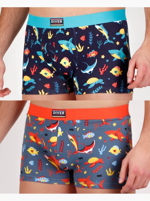 Boxer da uomo DIVER Marine (scatola da 2) - Kiabi Boxer da uomo DIVER Marine (scatola da 2) - Kiabi