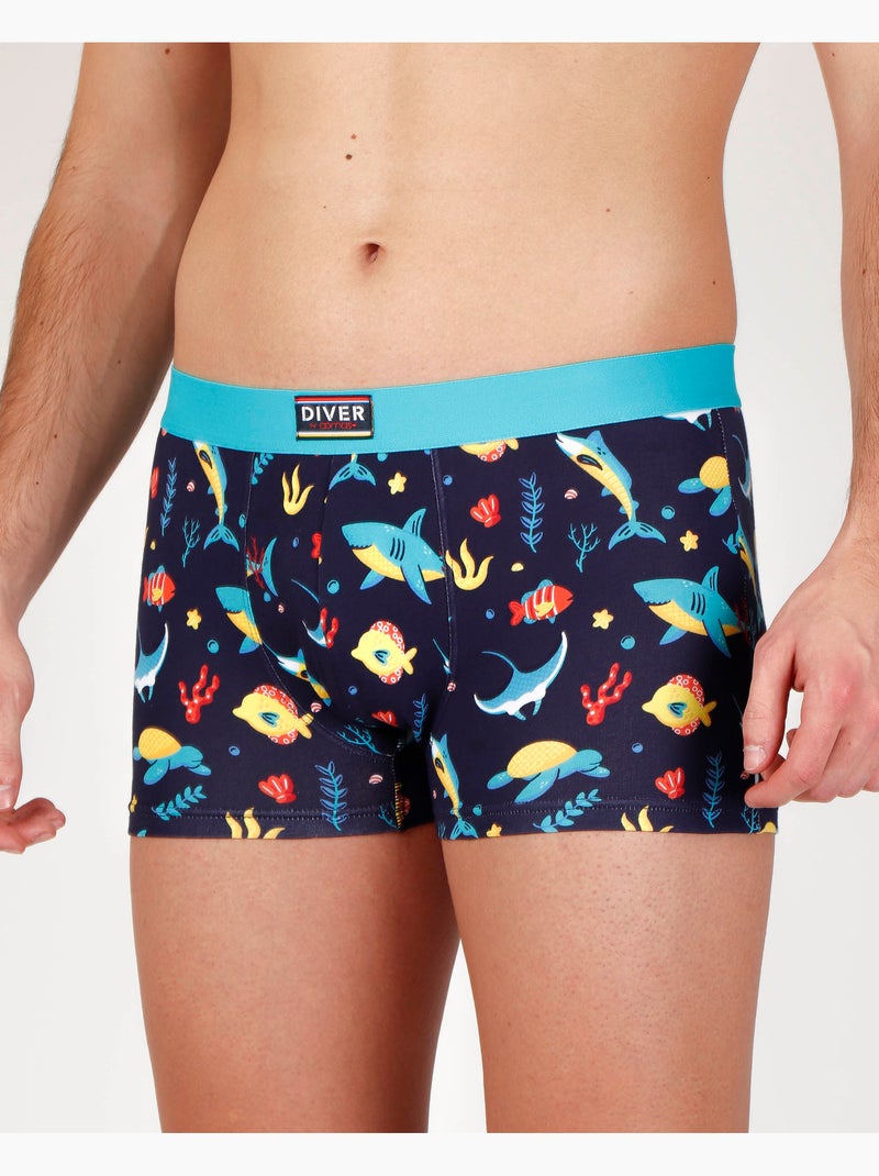 Boxer da uomo DIVER Marine (scatola da 2) Multicolore - Kiabi