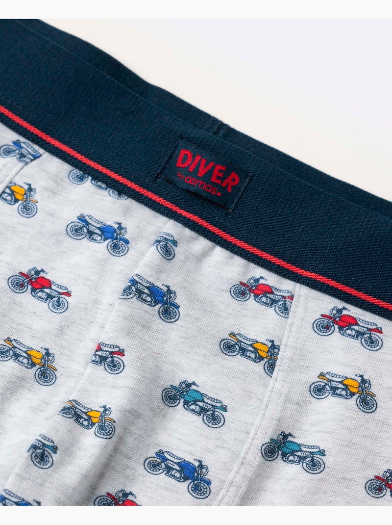 Boxer da uomo DIVER Race (scatola da 2 unità) Multicolore - Kiabi