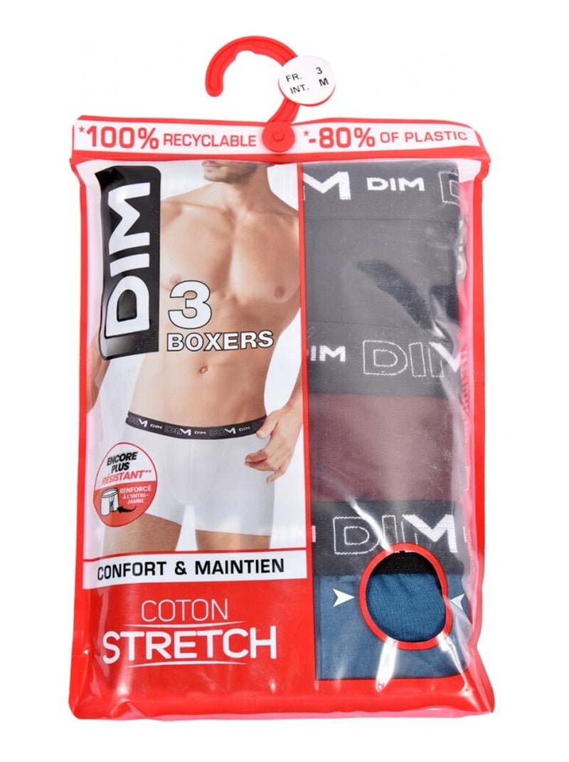 Boxer DIM Confezione da 3 Rosso bordeaux - Kiabi