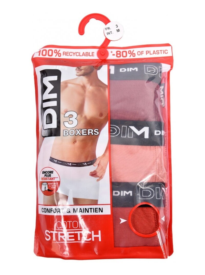 Boxer DIM Confezione da 3 Rosso carminio - Kiabi
