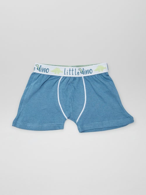 Boxer in cotone tinta unita - set di 3 - Kiabi