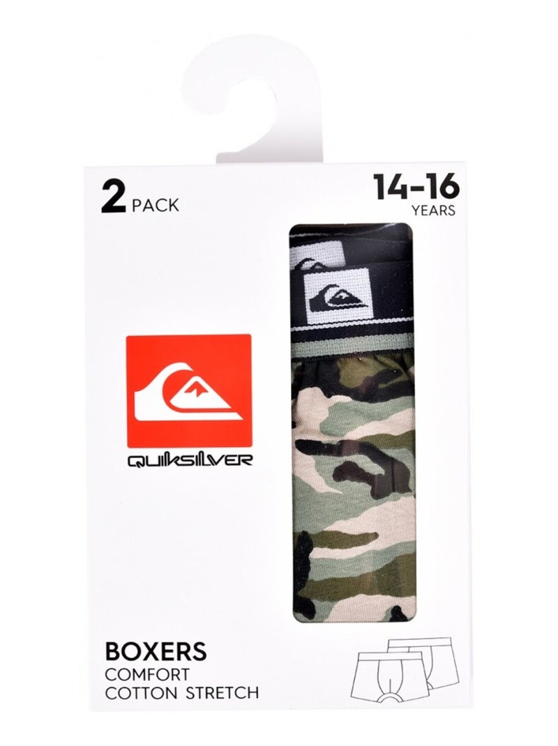 Boxer Junior QUIKSILVER - Confezione da 2 Nero Cachi - Kiabi