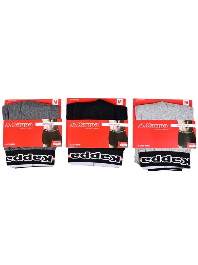 Boxer KAPPA per Uomo Qualità e Comfort - Assortimento modelli foto secondo arrivi - Confezione da 3 Multicolore - Kiabi