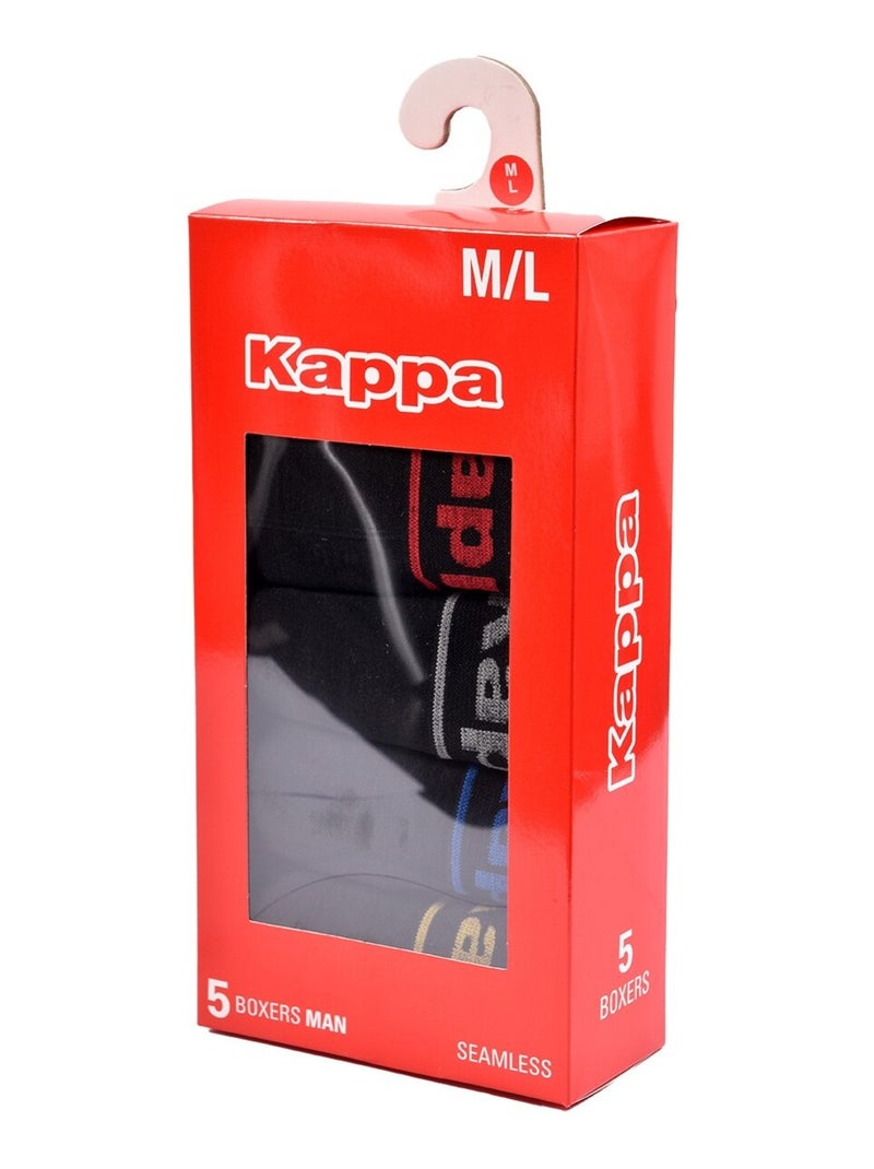 Boxer KAPPA senza Cuciture Confezione da 5 SEAMLESS0408 Nero Multicolore - Kiabi