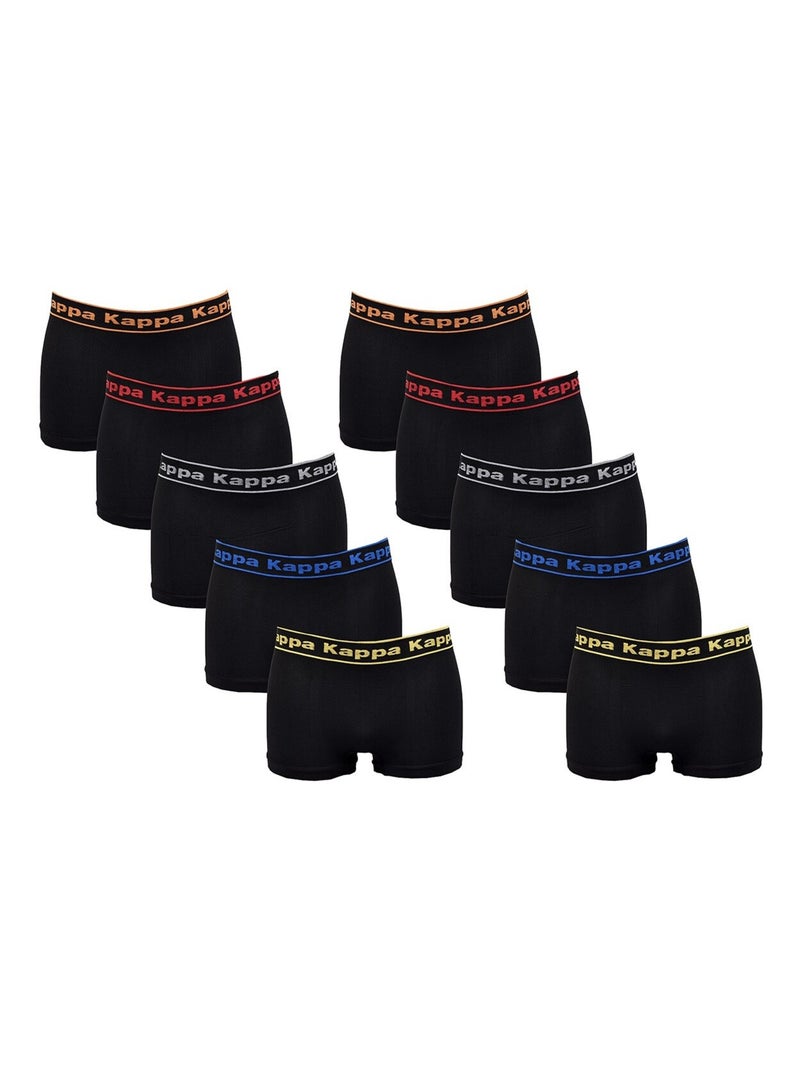 Boxer KAPPA senza Cuciture Pack di 10 SEAMLESS0408 Nero Multicolore - Kiabi