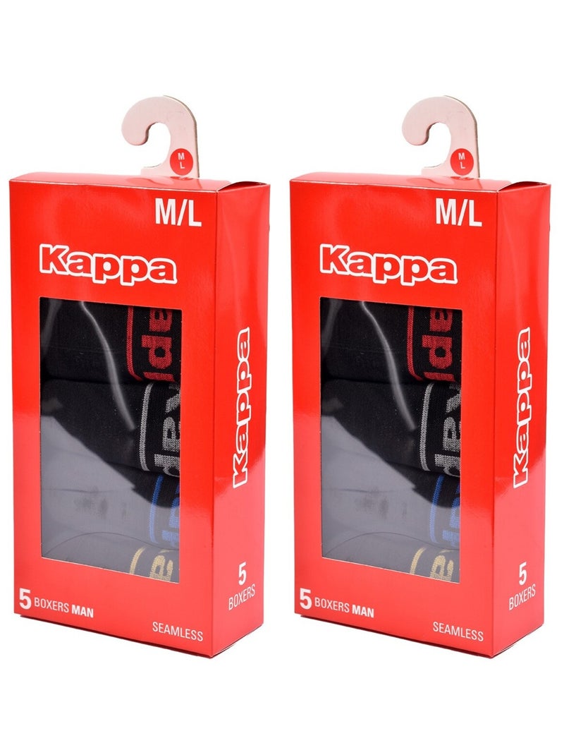 Boxer KAPPA senza Cuciture Pack di 10 SEAMLESS0408 Nero Multicolore - Kiabi