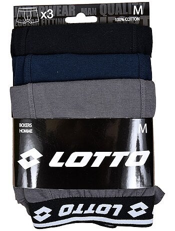 Boxer LOTTO per Uomo 100% COTONE - Confezione da 3