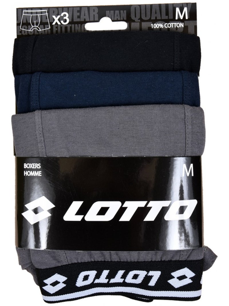 Boxer LOTTO per Uomo 100% COTONE - Confezione da 3 Dorato/Oro - Kiabi