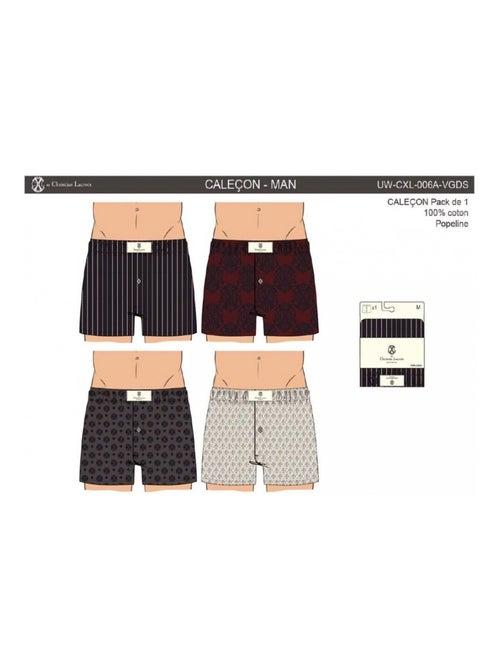 Boxer Lungo CXL BY LACROIX X4 - Confezione da 4 - Kiabi