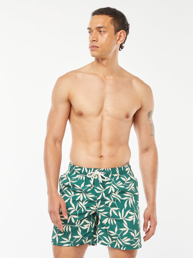 Boxer mare con motivi palme VERDE - Kiabi