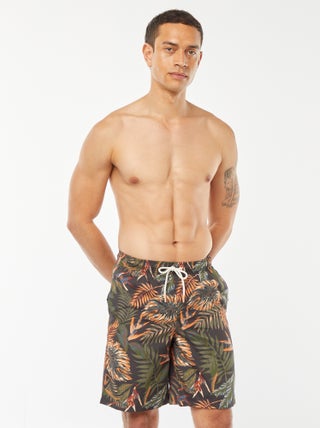 Boxer mare con stampa tropicale