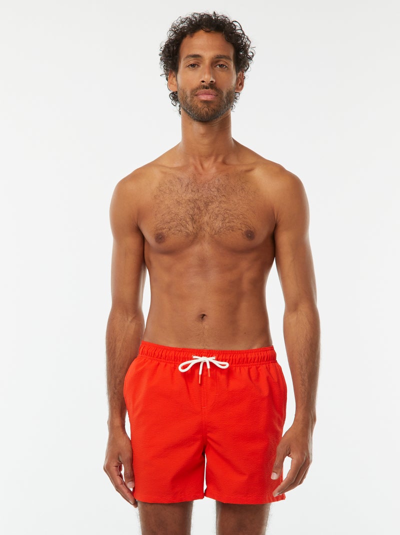 Boxer mare in maglia in rilievo ROSSO - Kiabi