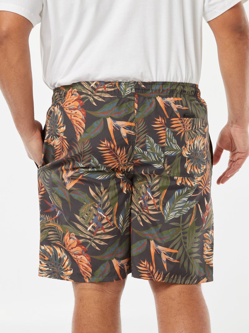 Boxer mare lunghi con stampa tropicale GRIGIO - Kiabi