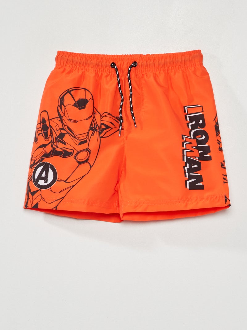 Boxer mare stampa 'Avengers' arancione - Kiabi