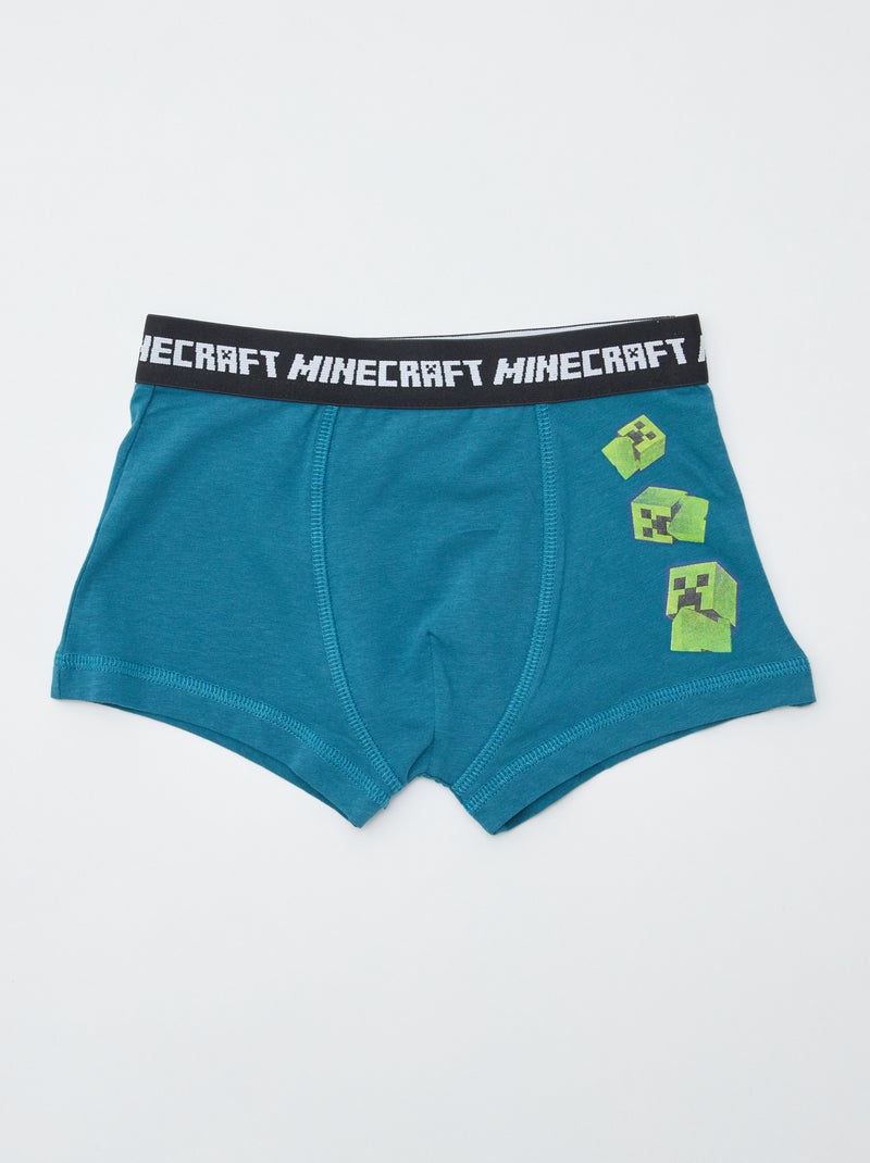 Mutande Boxer Minecraft Per Ragazzi - Confezione Da 3 In Cotone