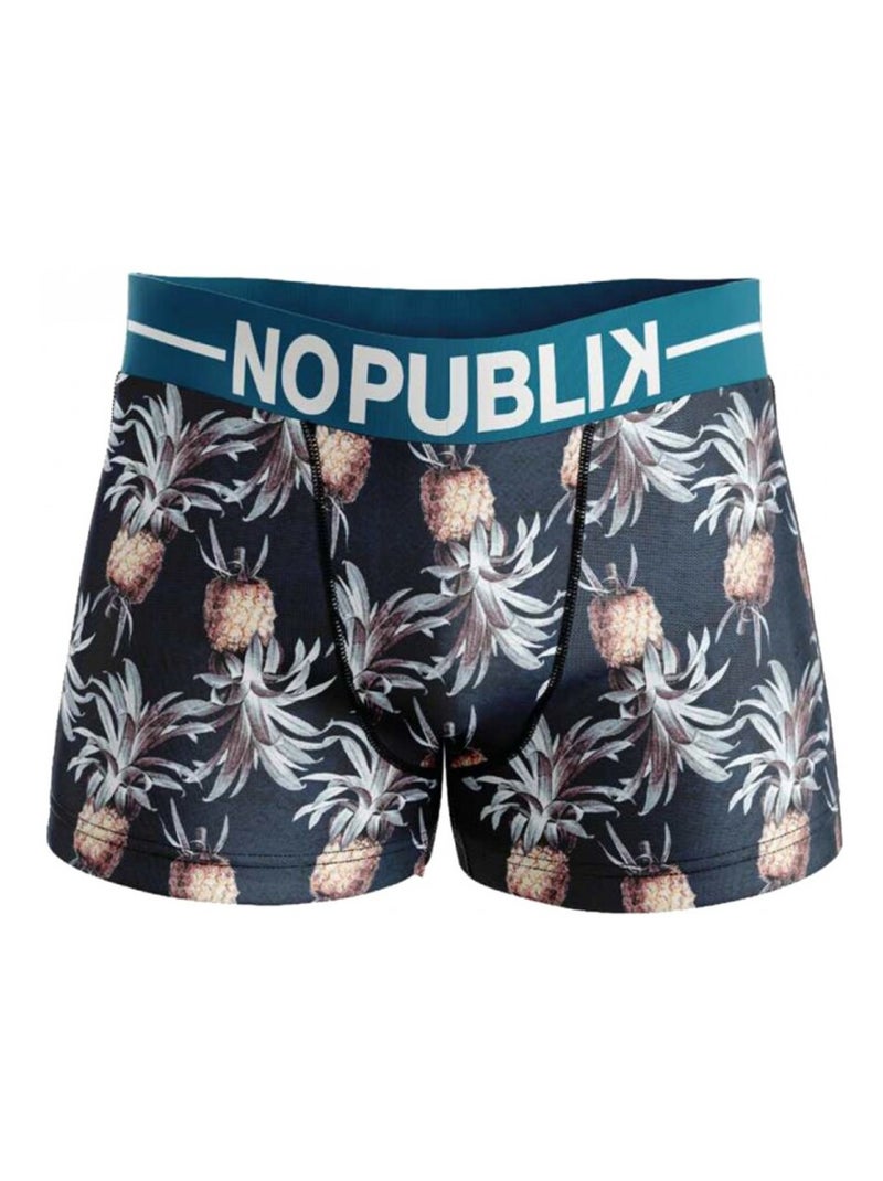 Boxer NO PUBLIK in Microfibra - Confezione da 2 Blu mediterraneo - Kiabi