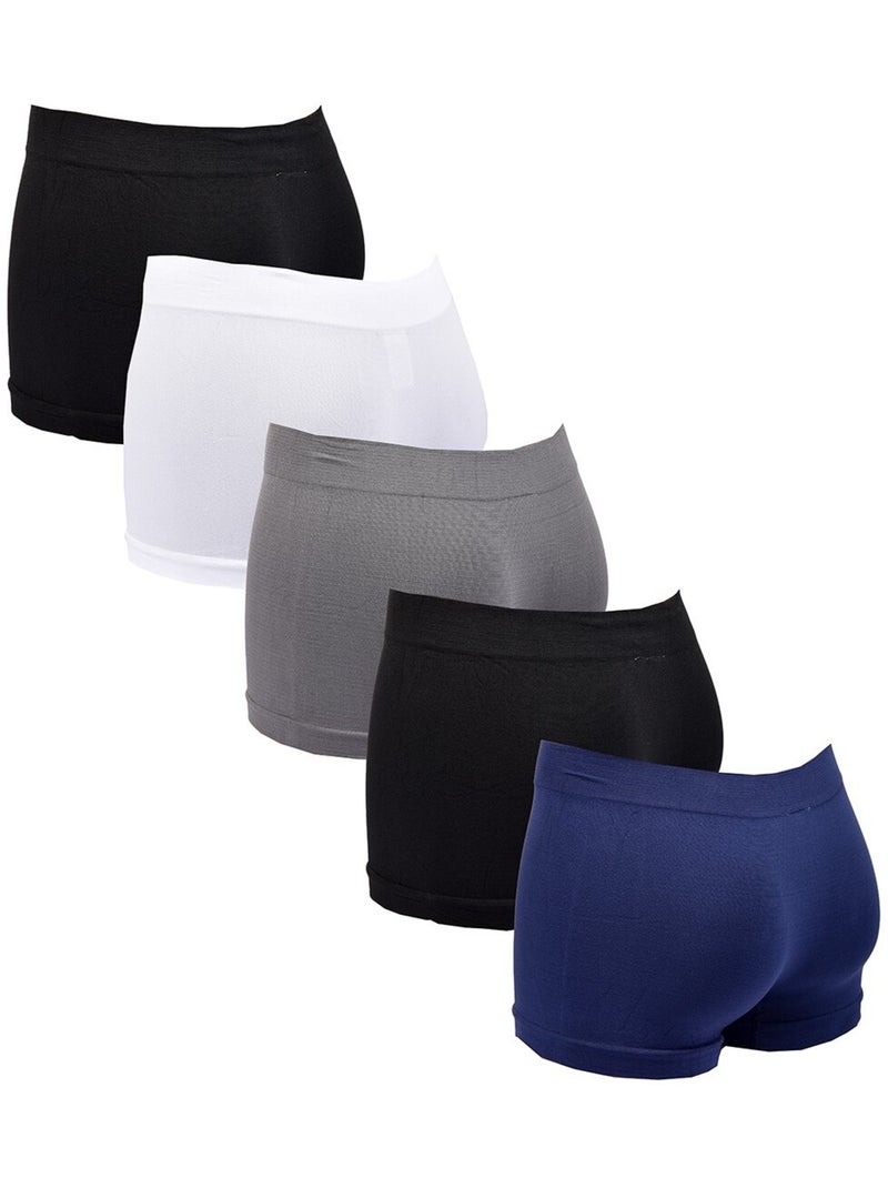 Boxer SERGIO TACCHINI Senza Cuciture Confezione da 5 Nero Bianco Grigio - Kiabi