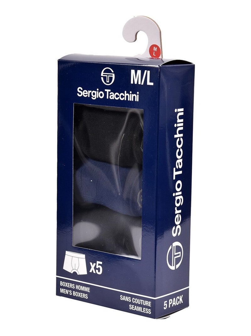 Boxer SERGIO TACCHINI Senza Cuciture Confezione da 5 Nero Bianco Grigio - Kiabi