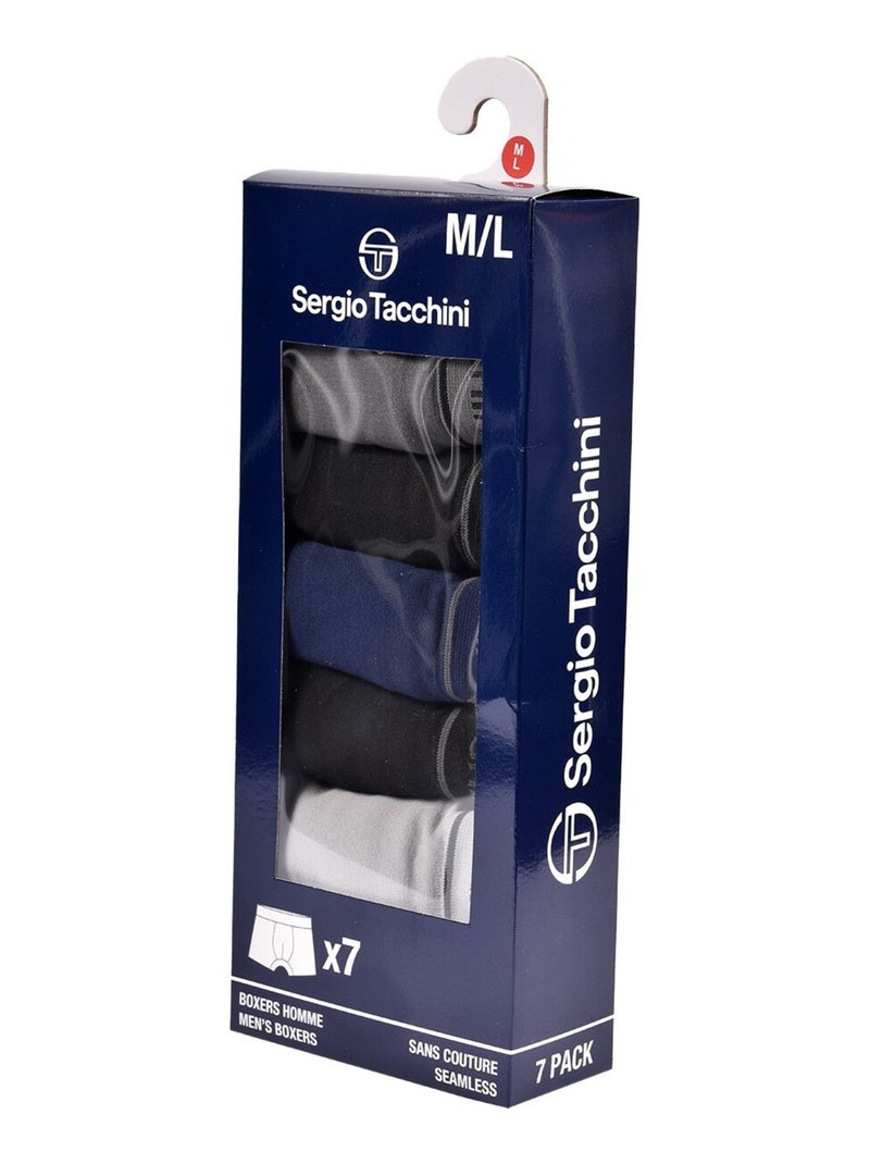 Boxer SERGIO TACCHINI senza Cuciture Confezione da 7 SEAMLESS0708 Nero Bianco Grigio - Kiabi