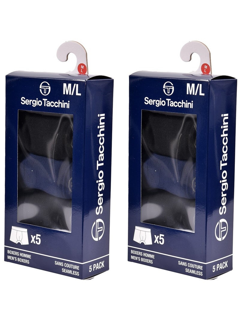 Boxer SERGIO TACCHINI senza Cuciture Pack da 10 SEAMLESS0608 Nero Bianco Grigio - Kiabi