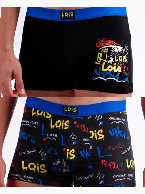 Boxer slip graffiti da uomo LOIS (scatola da 2) - Kiabi Boxer slip graffiti da uomo LOIS (scatola da 2) - Kiabi