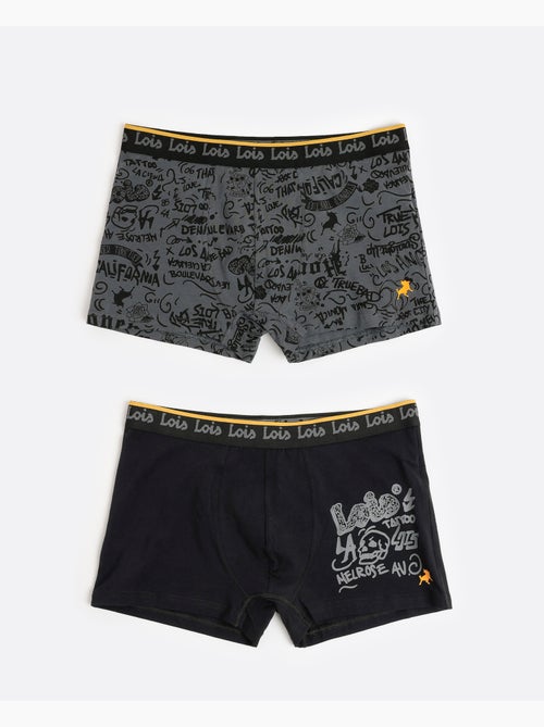 Boxer slip graffiti da uomo LOIS (scatola da 2) - Kiabi Boxer slip graffiti da uomo LOIS (scatola da 2) - Kiabi