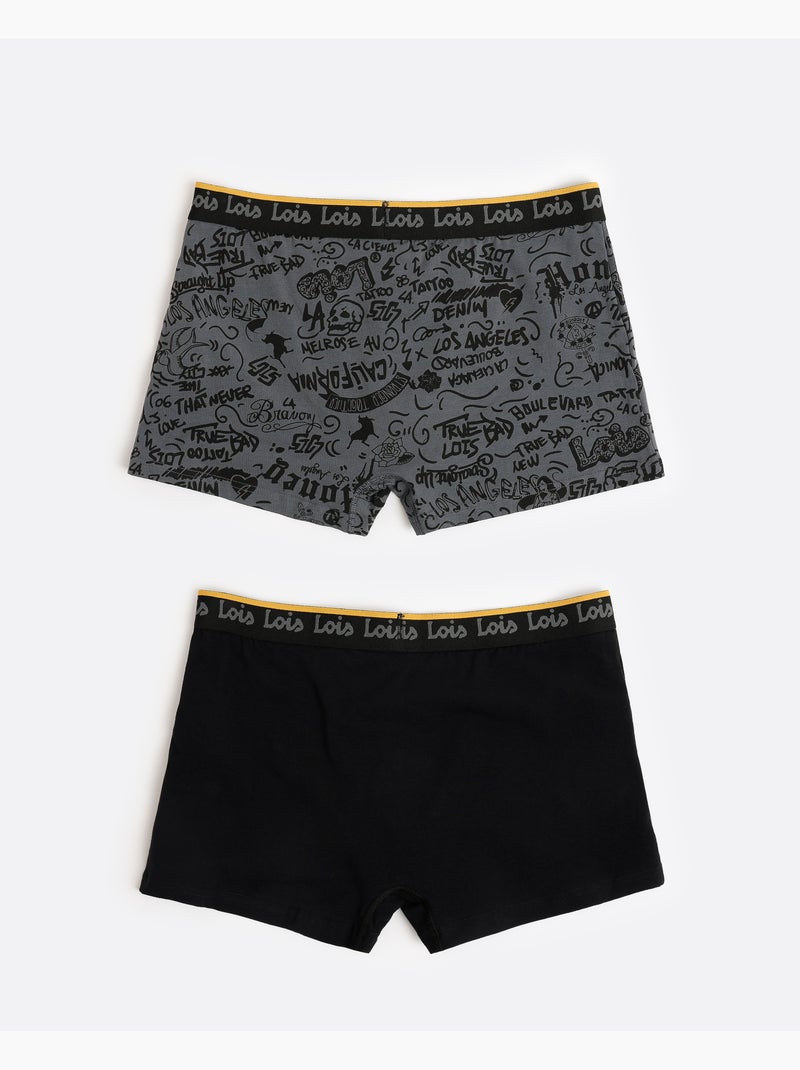 Boxer slip graffiti da uomo LOIS (scatola da 2) Multicolore - Kiabi