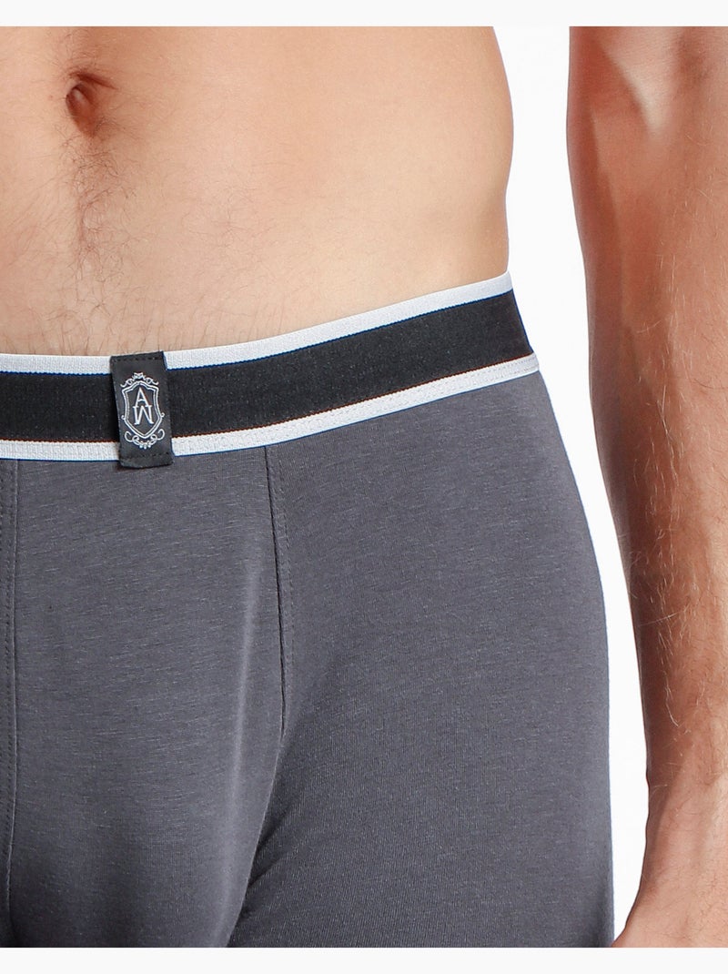 Boxer slip morbidi e caldi da uomo ADMAS Grigio scuro - Kiabi