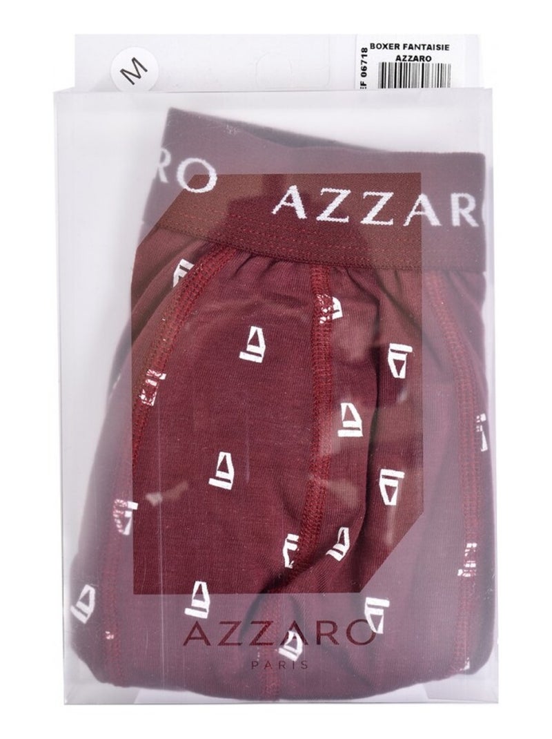 Boxer uomo AZZARO Comfort Bordeaux - Kiabi