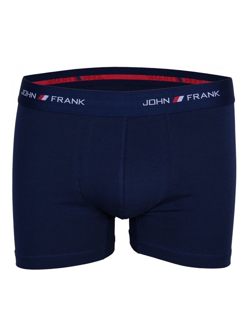 Boxer Uomo JOHN FRANK - Confezione da 3 Bianco Blu marino Bianco - Kiabi