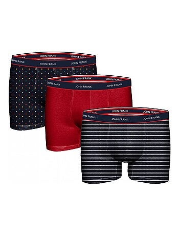 Boxer Uomo JOHN FRANK - Confezione da 3