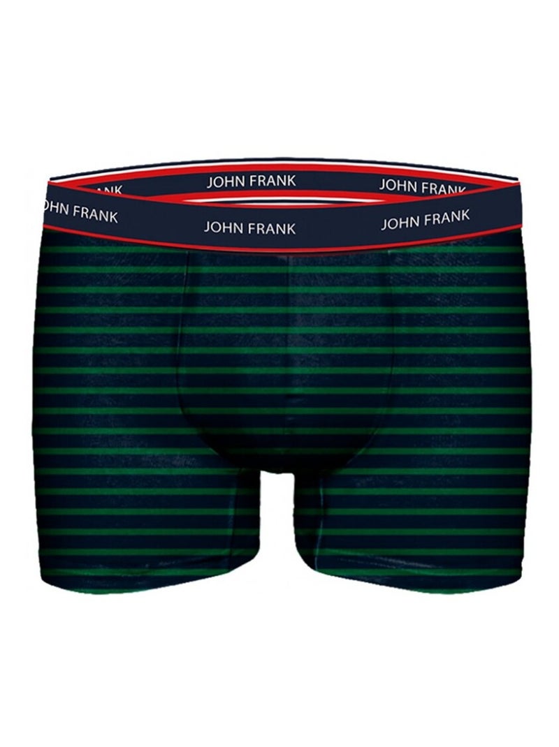 Boxer Uomo JOHN FRANK - Confezione da 3 Blu Verde Blu - Kiabi