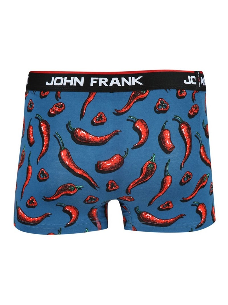 Boxer Uomo JOHN FRANK Blu Rosso - Kiabi