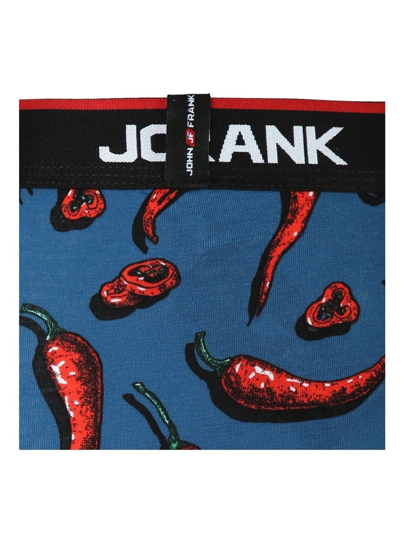 Boxer Uomo JOHN FRANK Blu Rosso - Kiabi