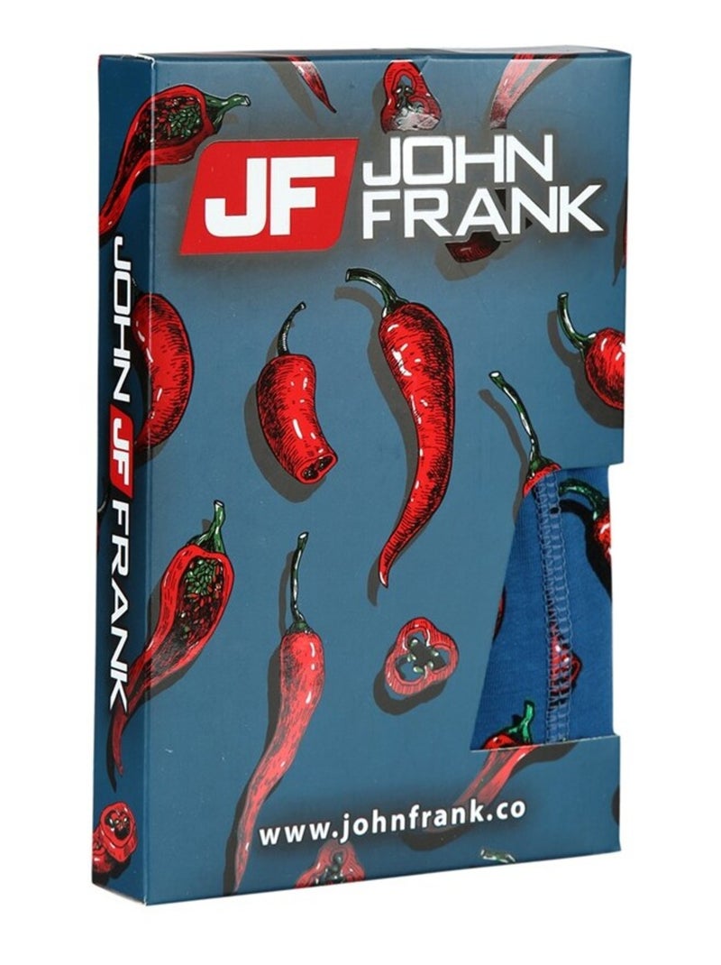 Boxer Uomo JOHN FRANK Blu Rosso - Kiabi