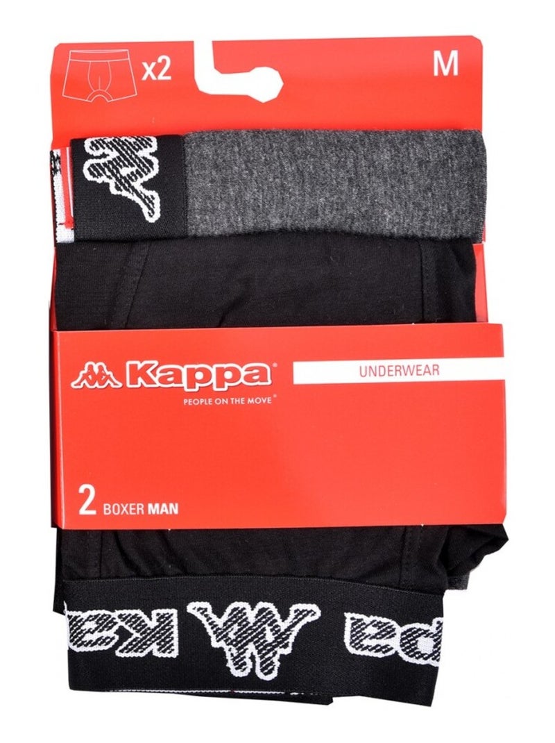 Boxer uomo KAPPA - Confezione da 2 Grigio antracite - Kiabi