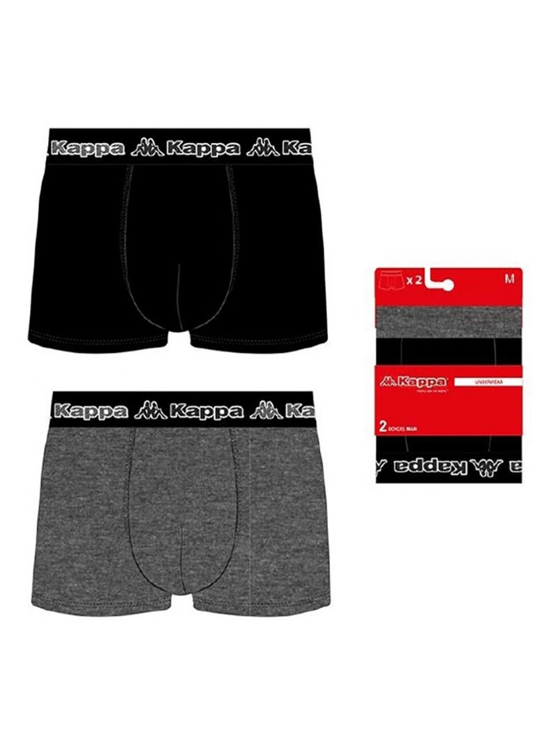 Boxer uomo KAPPA - Confezione da 2 Grigio antracite - Kiabi