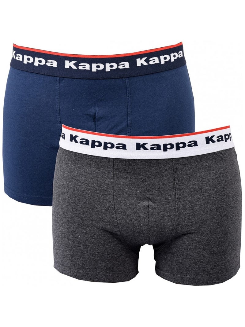 Boxer uomo KAPPA - Confezione da 2 Grigio blu - Kiabi