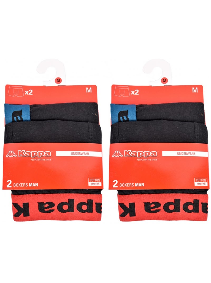 Boxer uomo KAPPA - Confezione da 4 Multicolore - Kiabi