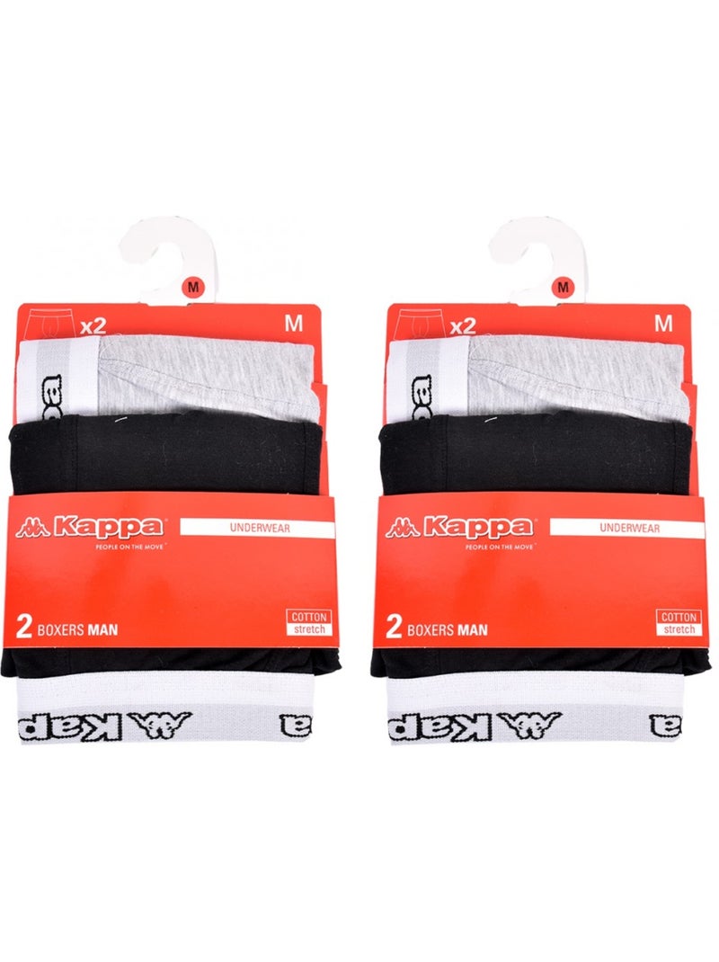 Boxer uomo KAPPA - Confezione da 4 Multicolore - Kiabi