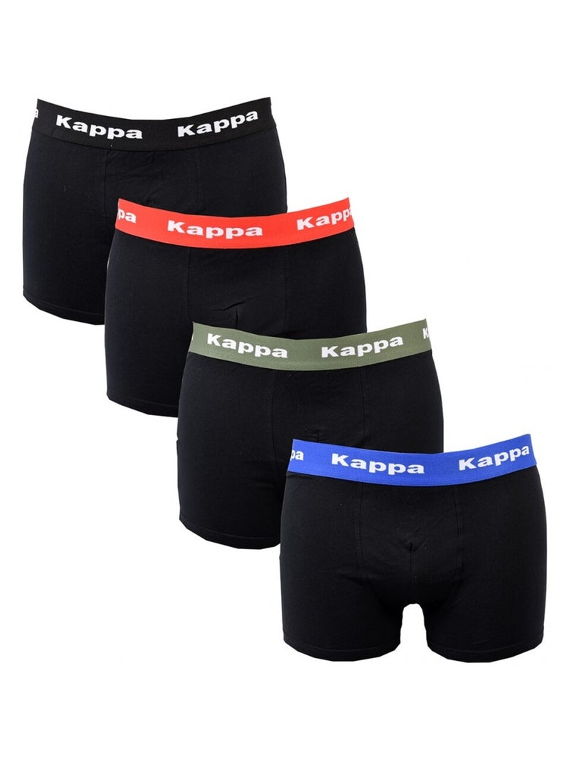 Boxer uomo KAPPA - Confezione da 4 Nero Multicolore Nero - Kiabi