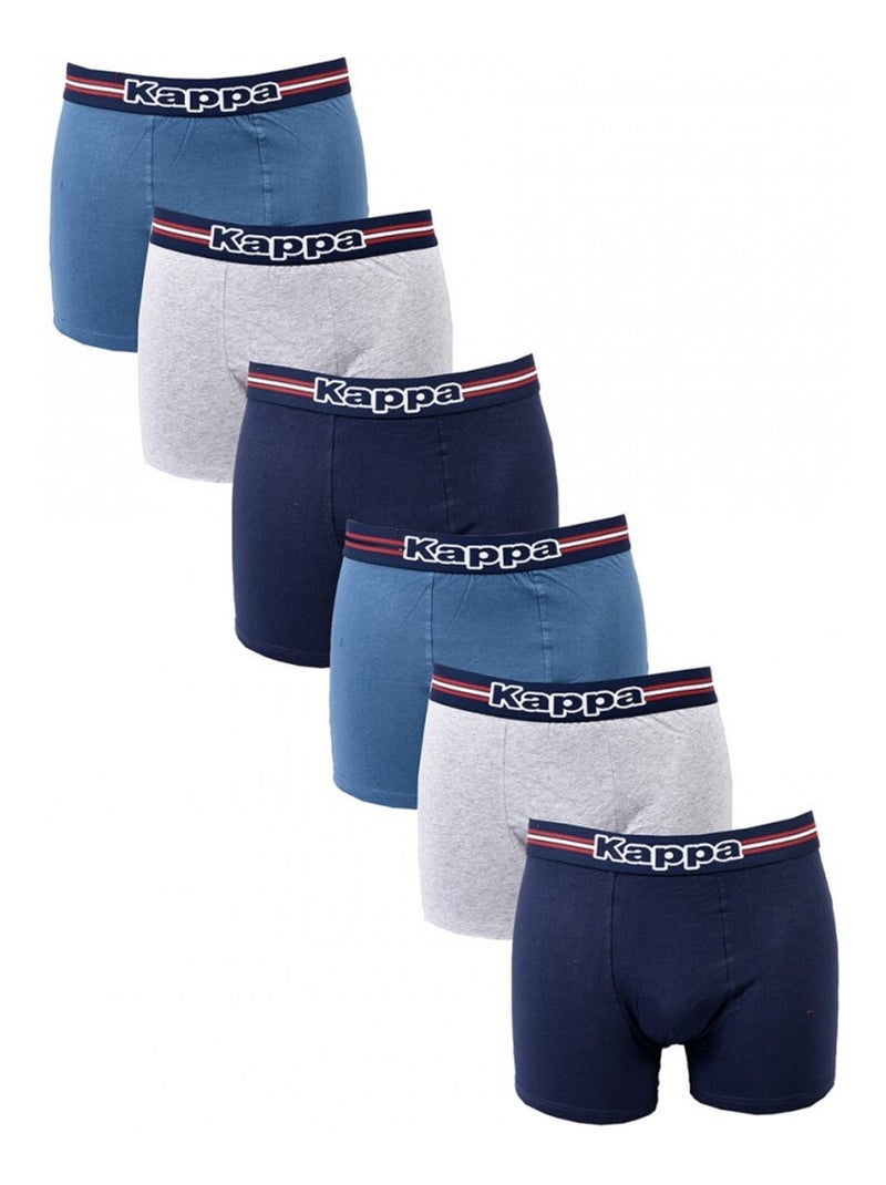 Boxer uomo KAPPA - Confezione da 6 Blu Blu marino Grigio - Kiabi