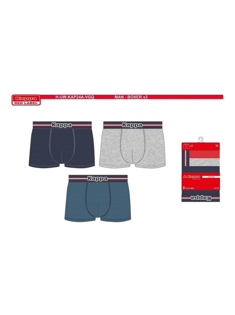 Boxer uomo KAPPA - Confezione da 6 Blu Blu marino Grigio - Kiabi
