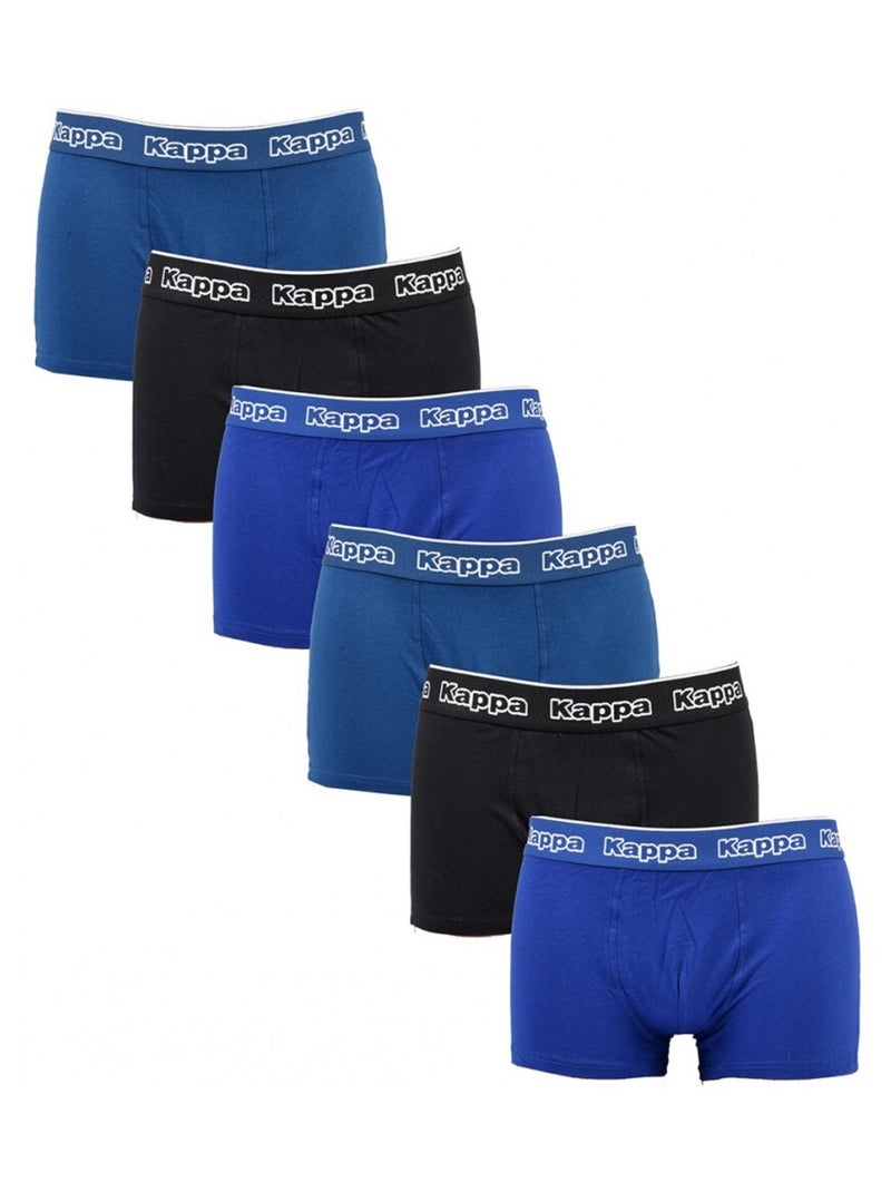 Boxer uomo KAPPA - Confezione da 6 Blu Nero Blu - Kiabi