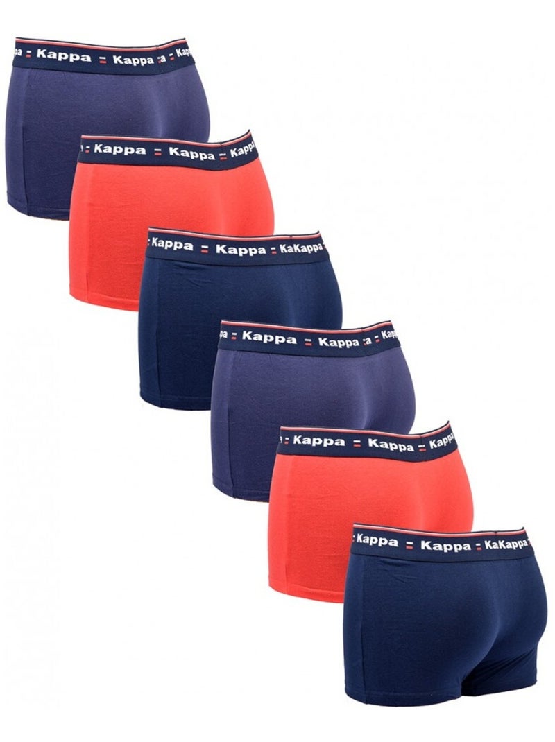 Boxer uomo KAPPA - Confezione da 6 Blu Rosso Blu - Kiabi