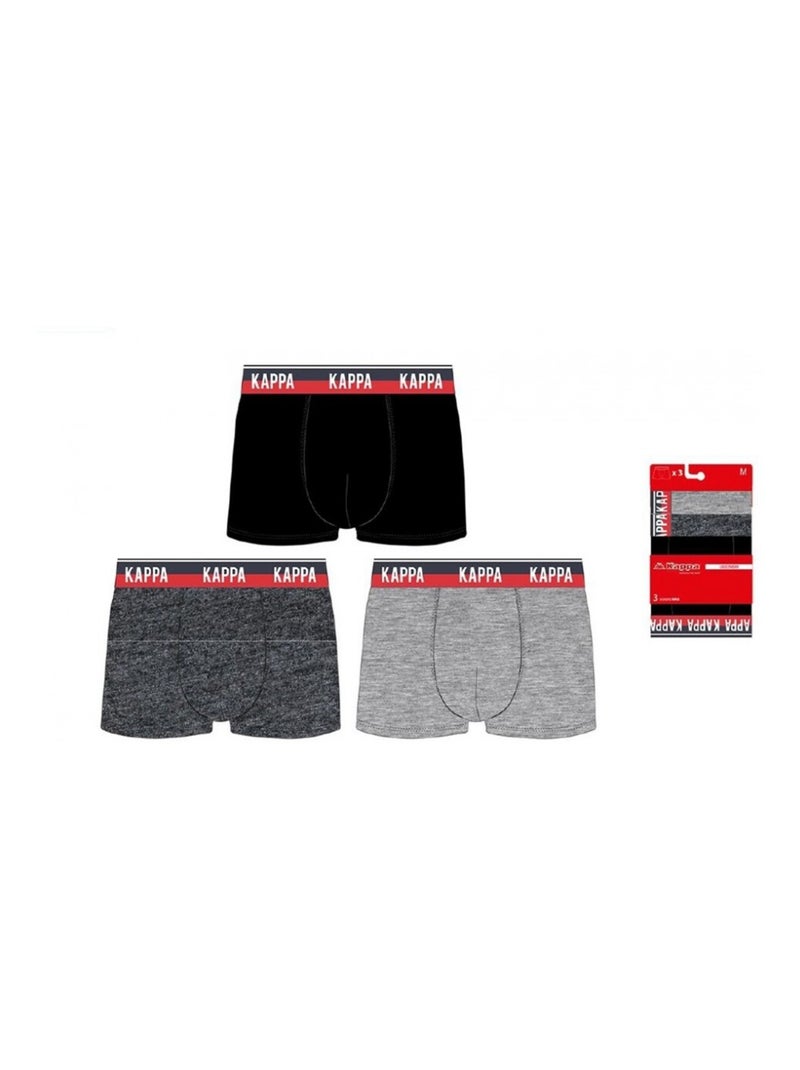 Boxer uomo KAPPA - Confezione da 6 Nero Multicolore Grigio - Kiabi