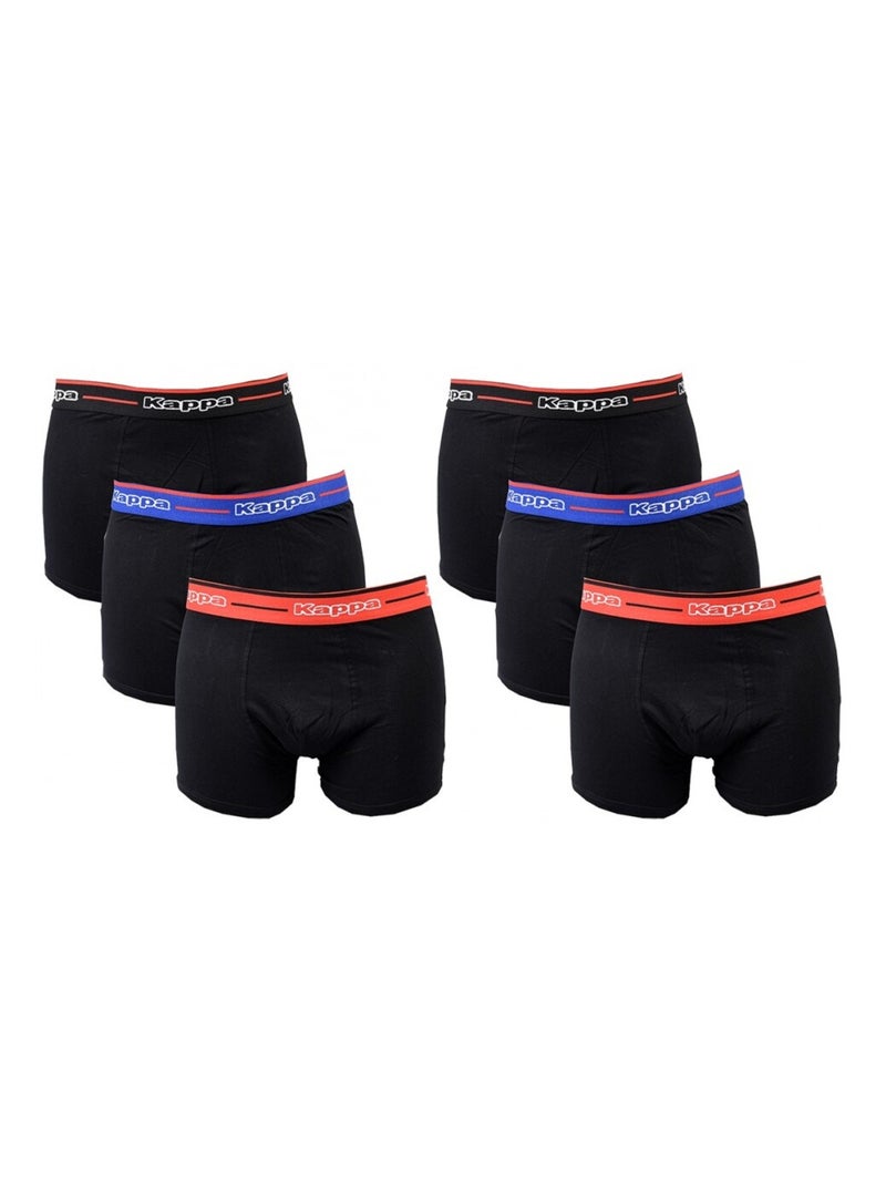 Boxer uomo KAPPA - Confezione da 6 Nero Multicolore Nero - Kiabi